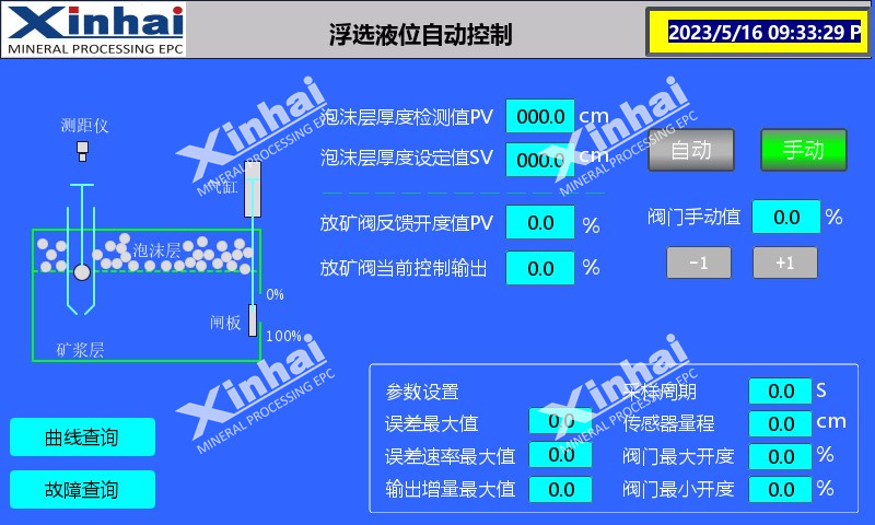 浮選液位自動控制